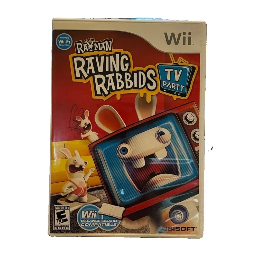 Wii Game Bundle Lot Of 2 Ratman Raving Rabbids TV Party & Lego Indiana Jones 2